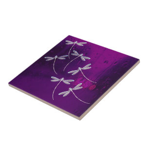 Dragonflies on water tile