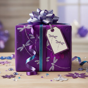 Dragonflies on water wrapping paper