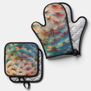 Dragonflies Oven Mitt & Pot Holder Set