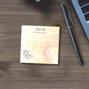 Dragonflies Over Pastel Colour Abstract Custom Post-it Notes