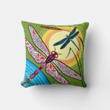 Dragonflies Over Water
