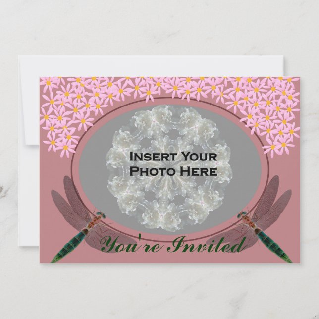 Dragonflies Photo Bridal Shower  Invitation (Front)