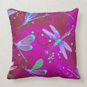 Dragonflies Pink Cushion
