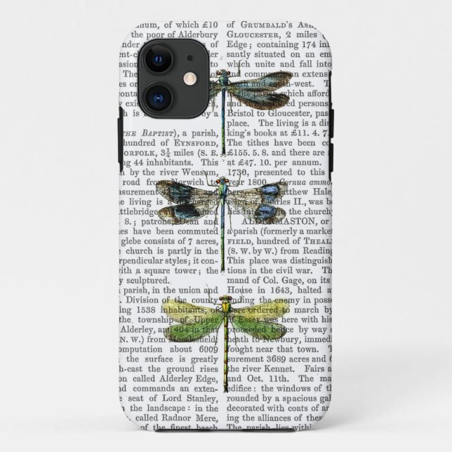 Dragonflies Print 3 Case-Mate iPhone Case (Back)