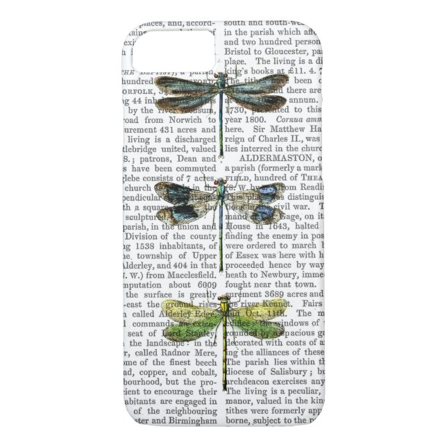 Dragonflies Print 3 Case-Mate iPhone Case (Back)