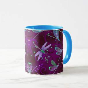Dragonflies Purple Dreams 11oz Combo Mug