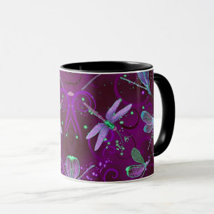 Dragonflies Purple Dreams 11oz Combo Mug