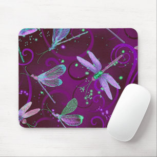 Dragonflies Purple Dreams Mouse Mat