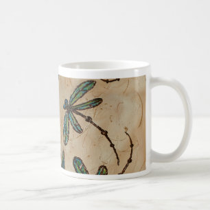 Dragonflies Rustic Cream Coffee Mug