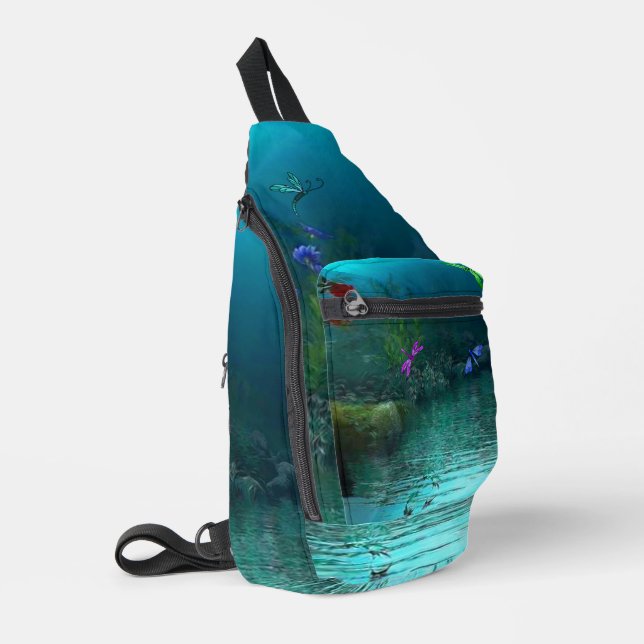 Dragonflies Sling Bag (Left Corner)