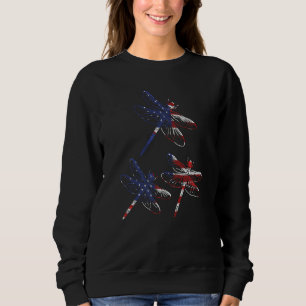 Dragonflies Spirit Animal American Flag Dragonflie Sweatshirt