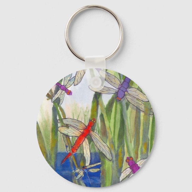 Dragonflies Summer Key Ring (Front)