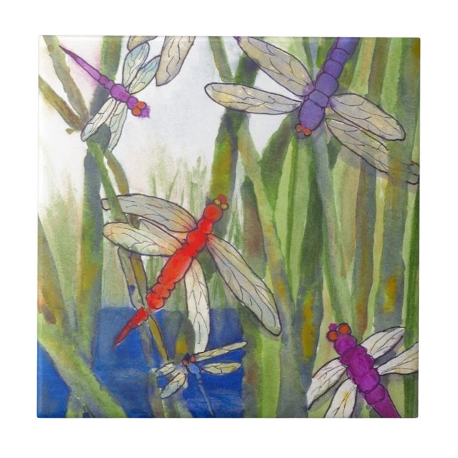 Dragonflies Summer Tile (Front)
