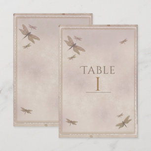 Dragonflies Vintage Dragonfly Chic Table Number