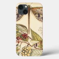 Dragonflies with Leaves and Fruit