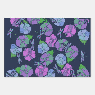 Dragonflies Wrapping Paper Sheet