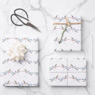 Dragonflies Wrapping Paper Sheets