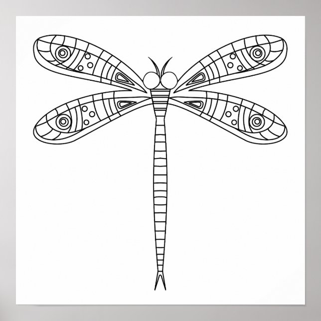 Dragonfly 1 Poster to Colour (Front)
