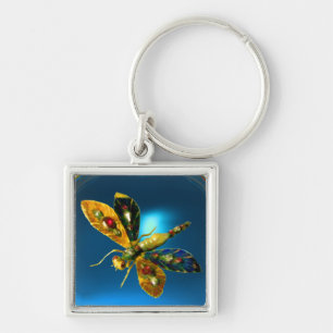 DRAGONFLY 2  ,blue sapphire Key Ring