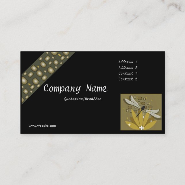 Dragonfly #2 Design Business Card (Front)