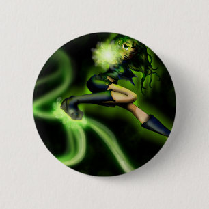 Dragonfly 6 Cm Round Badge