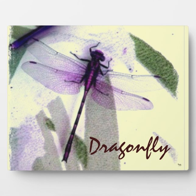 Dragonfly Abstract Art Plaque (Front)
