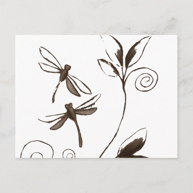 Dragonfly Abstract Postcard (Front)