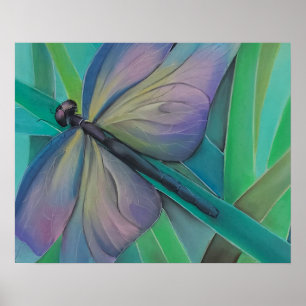 Dragonfly Abstract Wall Art   Colorful Nature Post