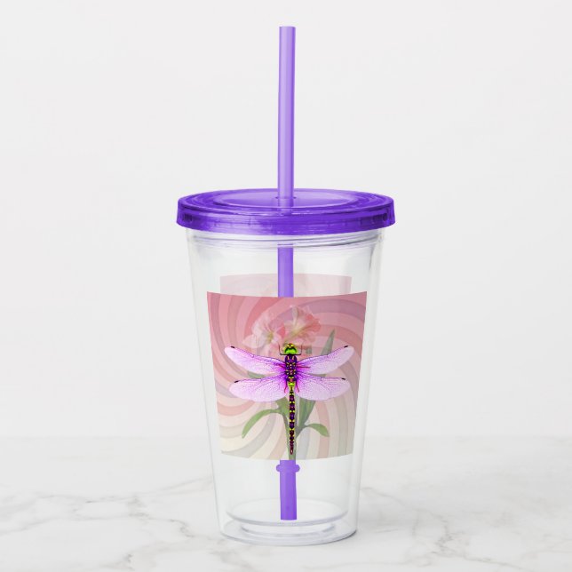Dragonfly  acrylic tumbler (Front)