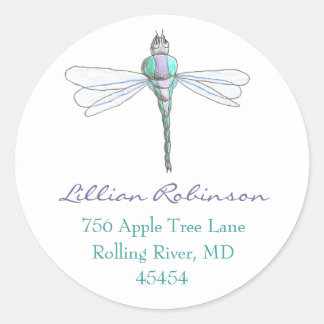 Dragonfly address label