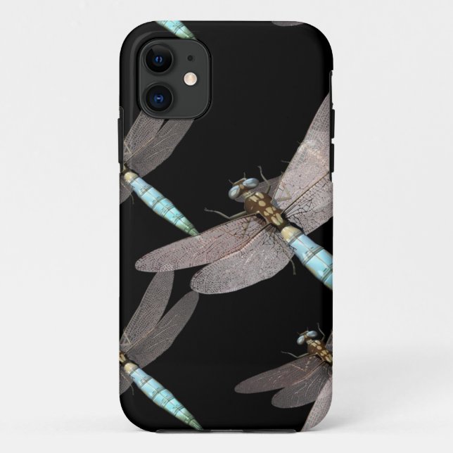 Dragonfly Air Force on Black Case-Mate iPhone Case (Back)