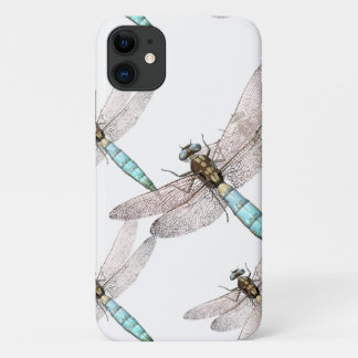 Dragonfly Air Force on White Background iPhone 11 Case