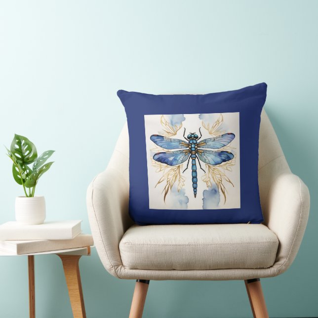 Dragonfly Alcohol Ink  Cushion (Chair)