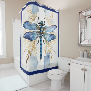 Dragonfly Alcohol Ink Shower Curtain