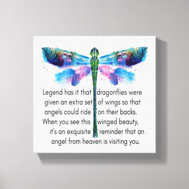 Dragonfly and Angels Canvas Print (Front)