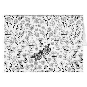 Dragonfly and flowers