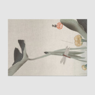 Dragonfly and Lotus, 1920 by Ohara Koson Tissue Paper