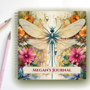 Dragonfly And Wild Flowers Notebook