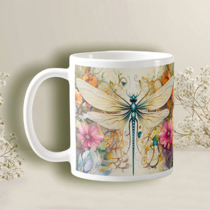 Dragonfly And Wildflowers Coffee Mug