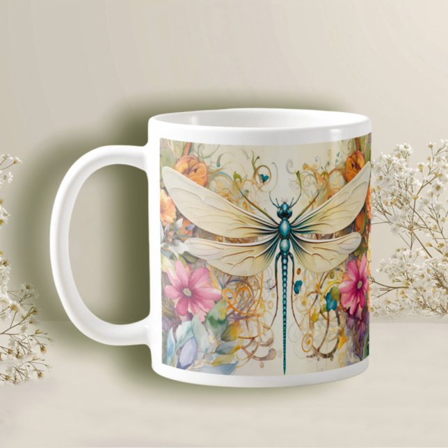 Dragonfly And Wildflowers Coffee Mug (Creator Uploaded)