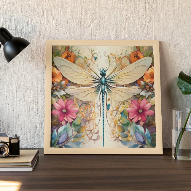 Dragonfly And Wildflowers Poster (Creator Uploaded)