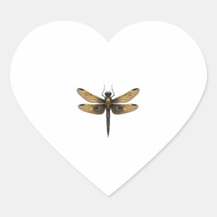Dragonfly Animal Art Graphic Dragonfly (1) Heart Sticker