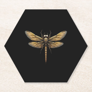 Dragonfly Animal Art Graphic Dragonfly (2) Paper Coaster