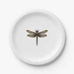 Dragonfly Animal Art Graphic Dragonfly (2) Paper Plate