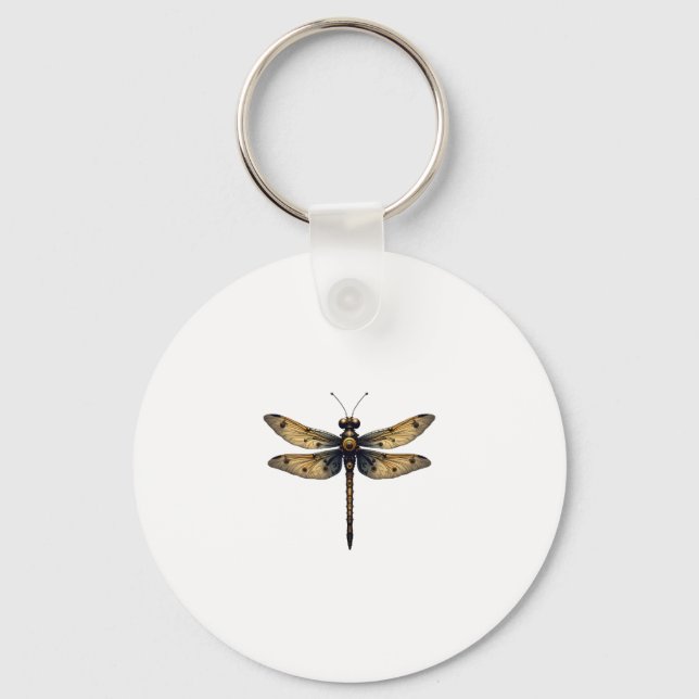 Dragonfly Animal Art Graphic Dragonfly (3) Key Ring (Front)