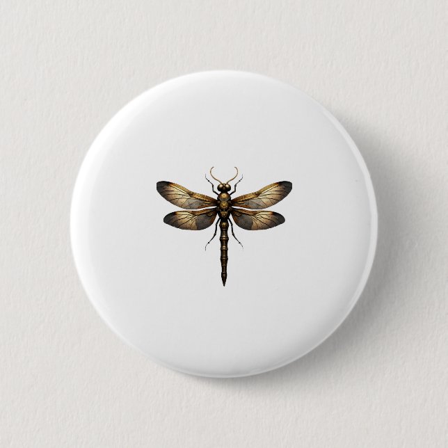 Dragonfly Animal Art Graphic Dragonfly (4) 6 Cm Round Badge (Front)
