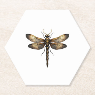 Dragonfly Animal Art Graphic Dragonfly (4) Paper Coaster