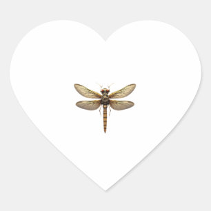 Dragonfly Animal Art Graphic Dragonfly Heart Sticker