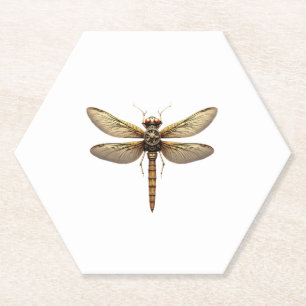 Dragonfly Animal Art Graphic Dragonfly Paper Coaster