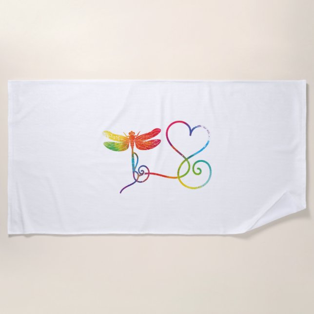 Dragonfly Animal Beach Towel (Front)